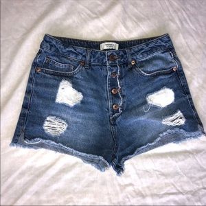 F21 button up shorts highwaisted